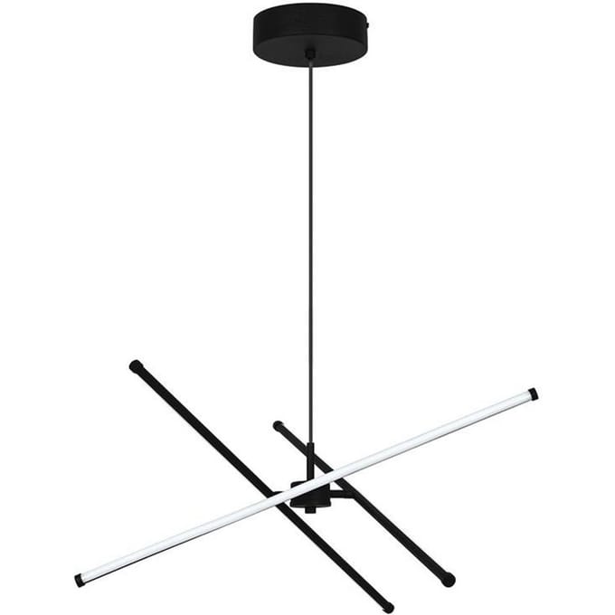 Viokef LED hanglamp Sandy, lengte 60 cm, zwart, metaal