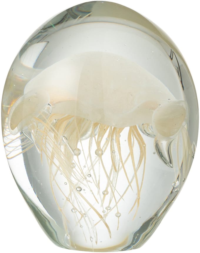 J-Line presse-papier Calypso - glas - transparant/beige - small