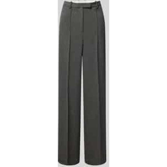 Straight leg stoffen broek met vaste persplooien