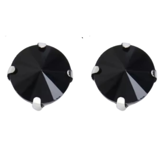 Magneet oorbellen 10 mm zwart