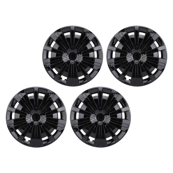 4 STUKS 16 Inch Naafdoppen Wieldeksels Vervanging R16 Wielvelgdeksel Klik-op Naafdoppen Kit Universeel black