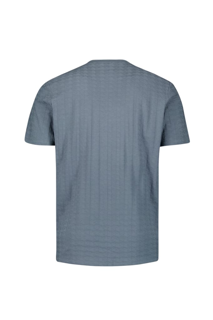 No Excess T-shirt Crewneck Solid Relief Jacquard Washed Blue Größe: XXXL | Basic T-Shirts Outlet | Herren | Blau