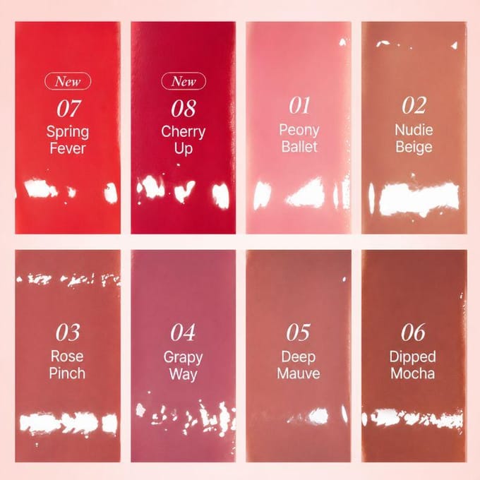 rom&nd Glasting Color Gloss Lip Tint 4g – 8 Kleuren 3. Nutty Vague