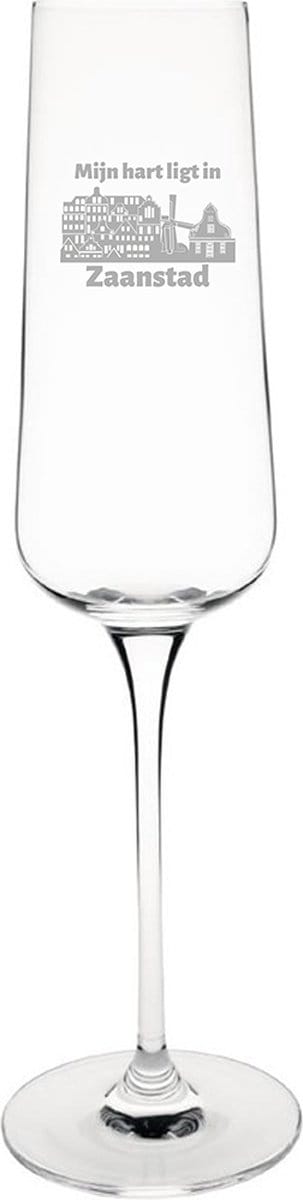 Gegraveerde Champagneglas 27cl Zaanstad