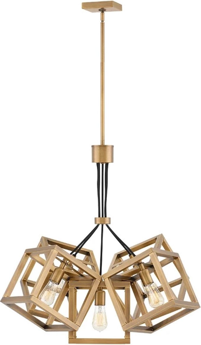 Hinkley/ Fredrick Ramond LED Hanglamp Ensemble | 5X E27 Max 60W | Dimbaar | Brushed Bronze
