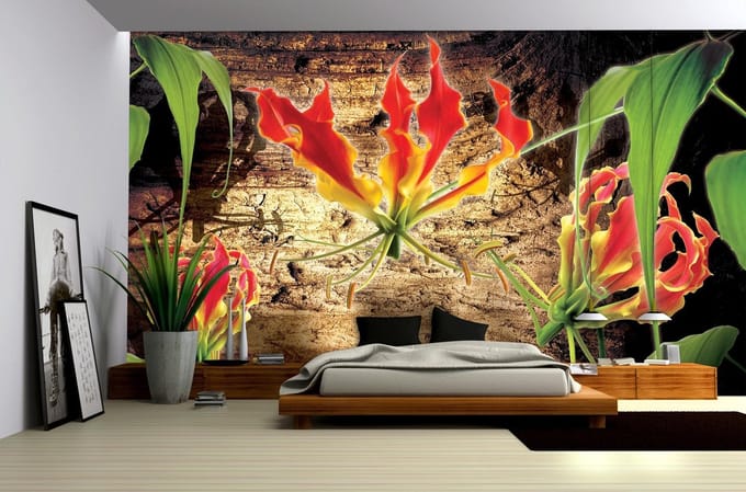Flowers Floral Photo Wallcovering