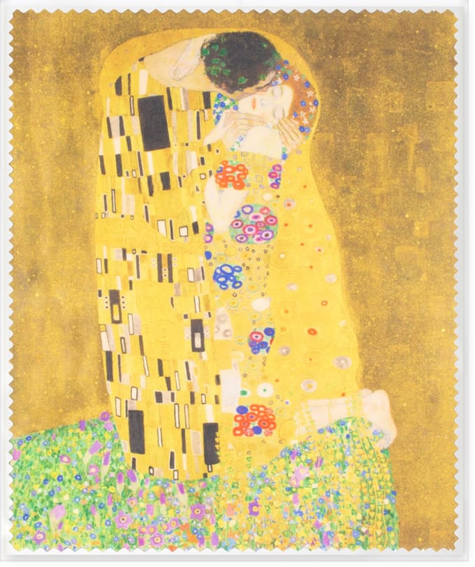 Brillendoekje Microfiber – Gustav Klimt De Kus 15x18 cm – museumwebshop.com