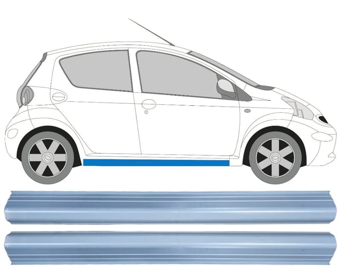 Reparatie dorpel voor Citroen C1 2005-2012 / Links + Rechts / Set