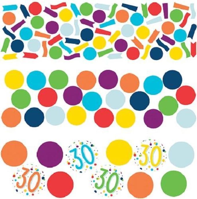 Amscan Confetti 30 Confetti Birthday 34 Gram Papier