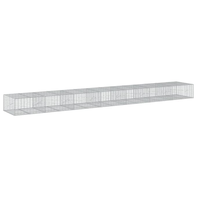 vidaXL - Schanskorf - 700x100x50 - cm - gegalvaniseerd - ijzer - zilverkleurig