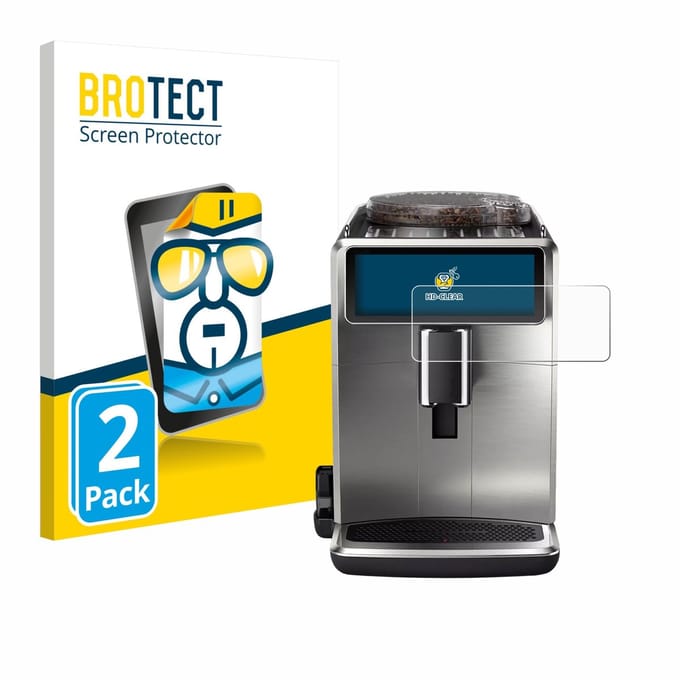 BROTECT - Screenprotector voor Philips Saeco Xelsis Suprema - Folie Beschermfolie transparant 2 Stuks