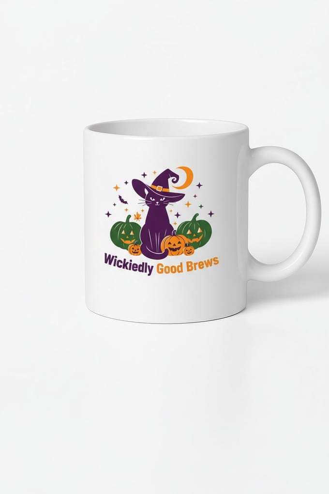 Halloween Kat Mok - Wickedly Good Brews Koffiemok