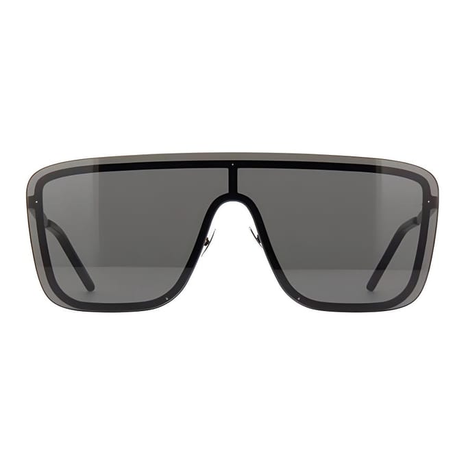 Saint Laurent Oversized Lens UV Bescherming Onregelmatige Zonnebril Uniseks Zonnebril Zwart SL364-MASK-002 Basic Packaging-Eyeglass Case gray