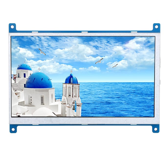 Écran TFT HD 7 pouces 1024 x 600 pour moniteur d'entrée HDMI pour Raspberry Pi 4B3B