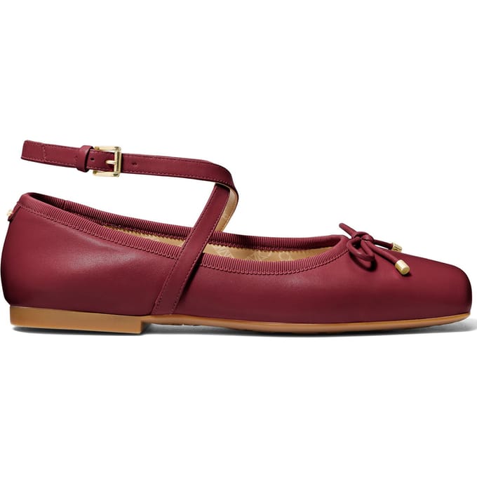 Michael Kors Collette Wrap Ballet Shoe In Red Maat: 39 | Ballerina's Outlet | Dames | Rood