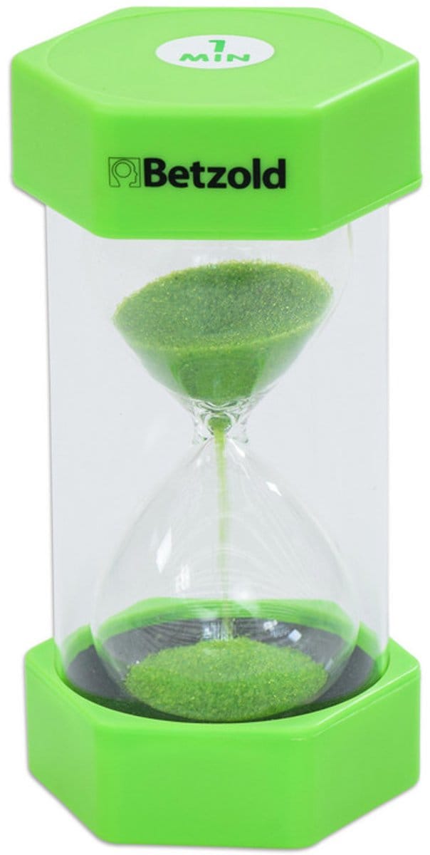 Zandloper Betzold 1 Minuut Groen 16cm
