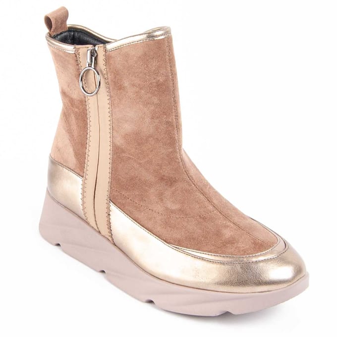 Botín De Cuña Para Mujer.  Montevita  Calig5  100957 41 bruin