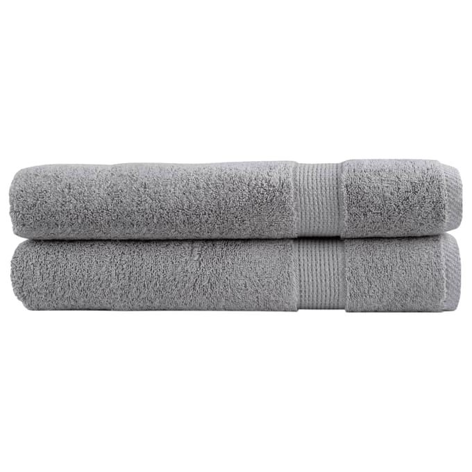 vidaXL - Saunadoeken - SOLUND - 2 - st - 600 - g/m² - 80x200 - cm - grijs