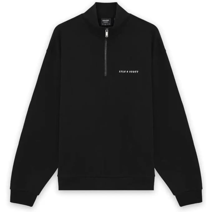 1/4 rits sweater Lyle & Scott Script Heavyweight Loopback