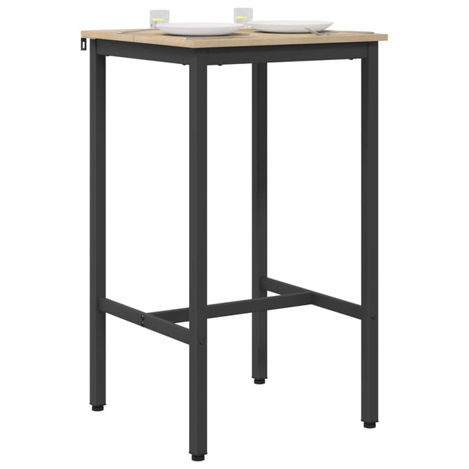vidaXL - Bartafel - 52 - x - 52 - x - 90 - cm - Bewerkt - hout - Sonoma - Eiken - Rechthoekig