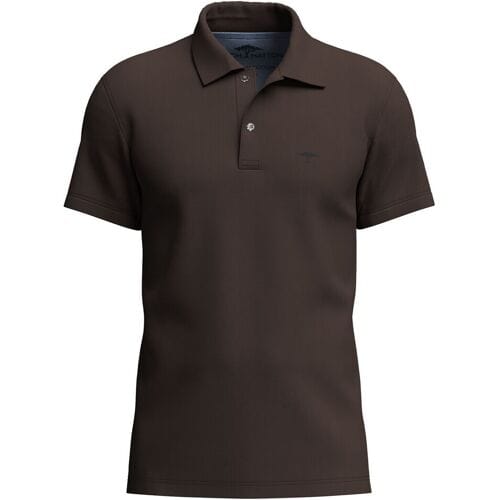 Fynch-Hatton Polo Uni Color Premium Cotton Dark Chocolate / male