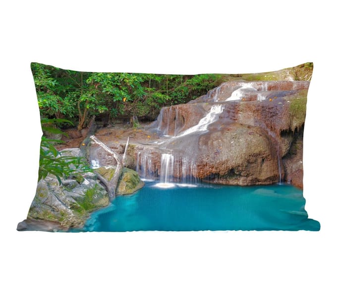 Sierkussens - Kussentjes Woonkamer - 50x30 cm - Waterval - Rots - Landschap