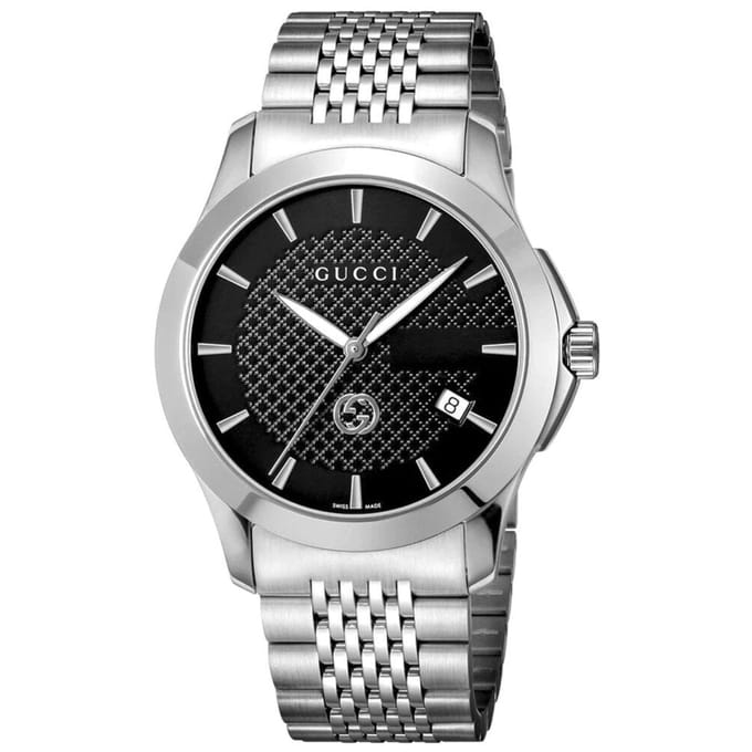 Gucci YA1264106 Dive zwarte wijzerplaat herenhorloge