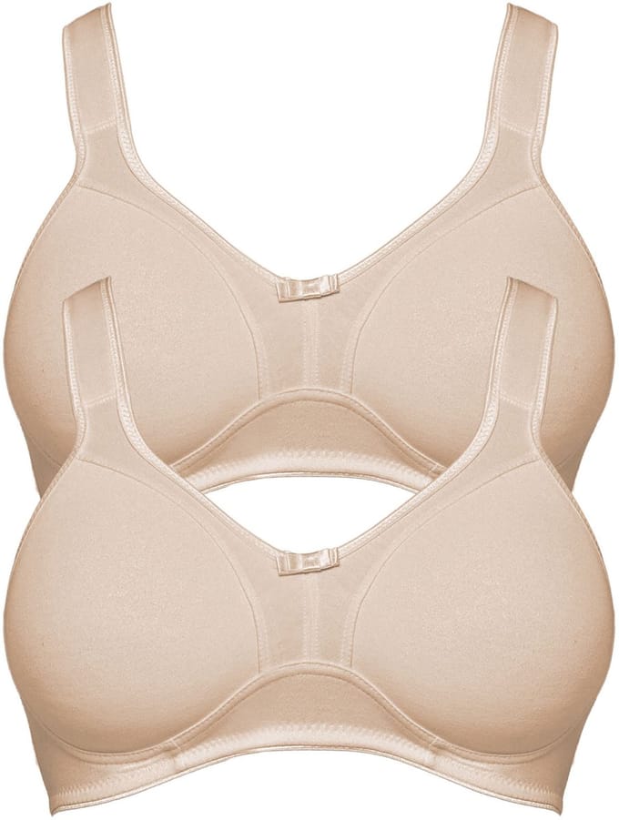 2-pack ontlastings-BH zonder beugel Basics
