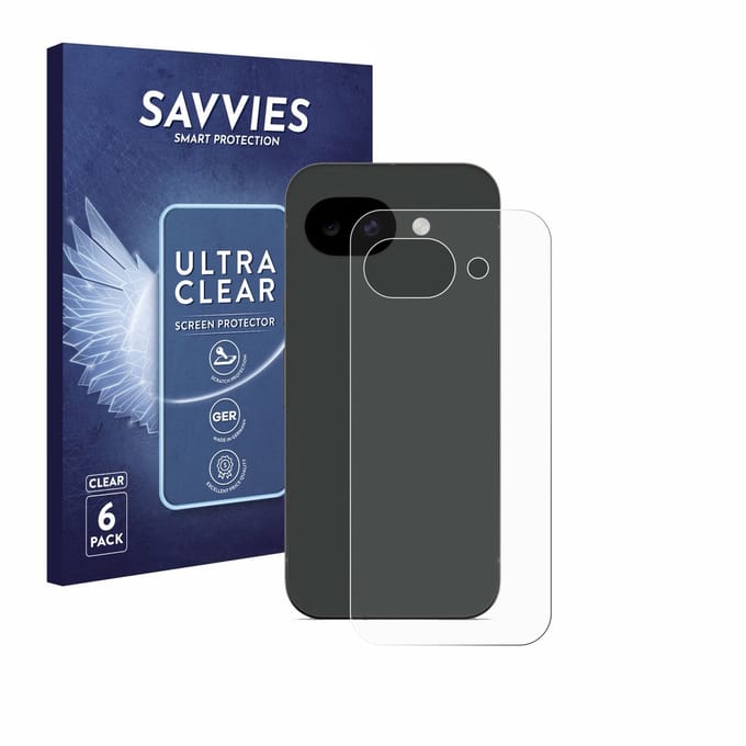Savvies - Screenprotector voor Google Pixel 10a (Achterkant) - Folie Beschermfolie transparant 6 Stuks