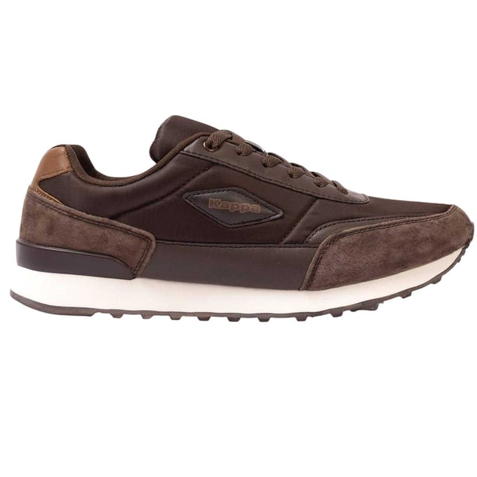 Kappa Heren Suède Platte Sneakers (Donkerbruin)