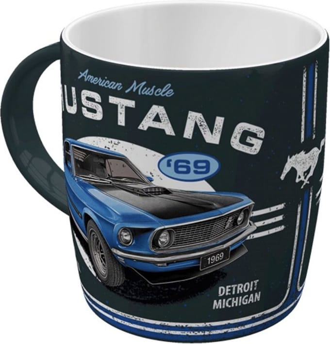 Mok Ford Mustang - 1969 Mach 1 Blauw