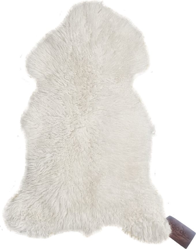 WOOOL Schapenvacht Krul Wit M (100cm) 100% Echt Wol - ECO Gelooid - Gekruld
