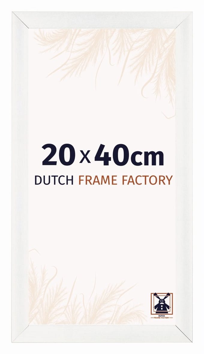 Fotolijst 20x40 cm - MDF - Wit Geveegd - Praag