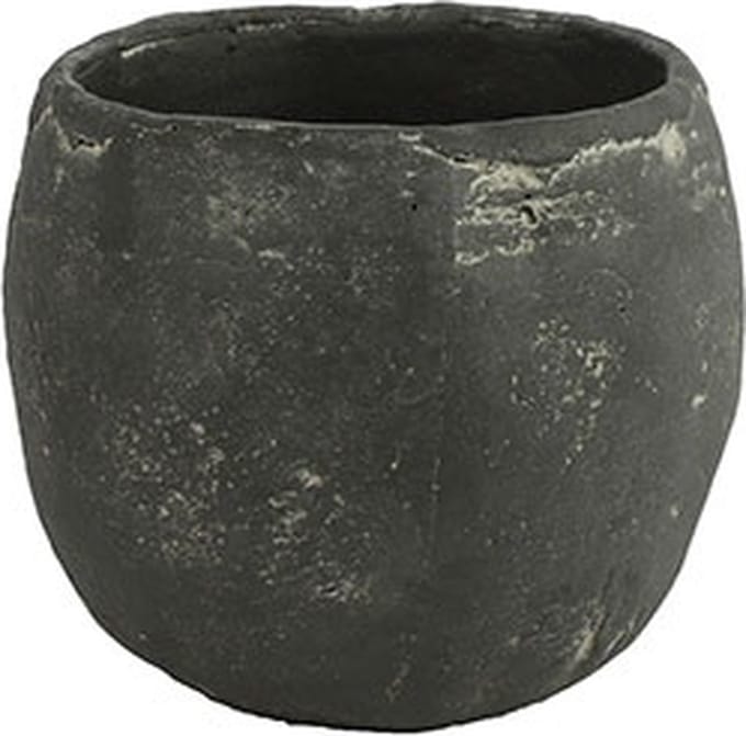 Countryfield Bloempot Marvin aardewerk L14,5B14,5H12CM antraciet