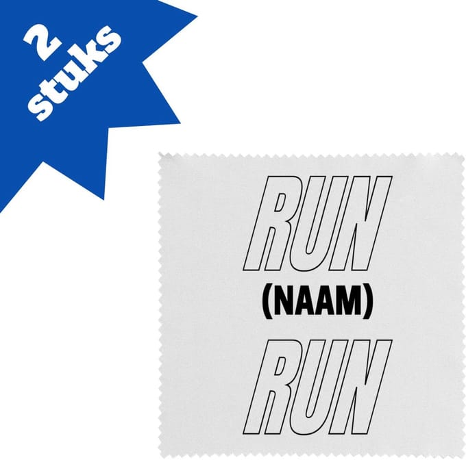 Akyol - run met eigen naam brillendoekjes - Hardlopen - hardloper - sport - 17,8 bij 17,8 cm - 2 stuks