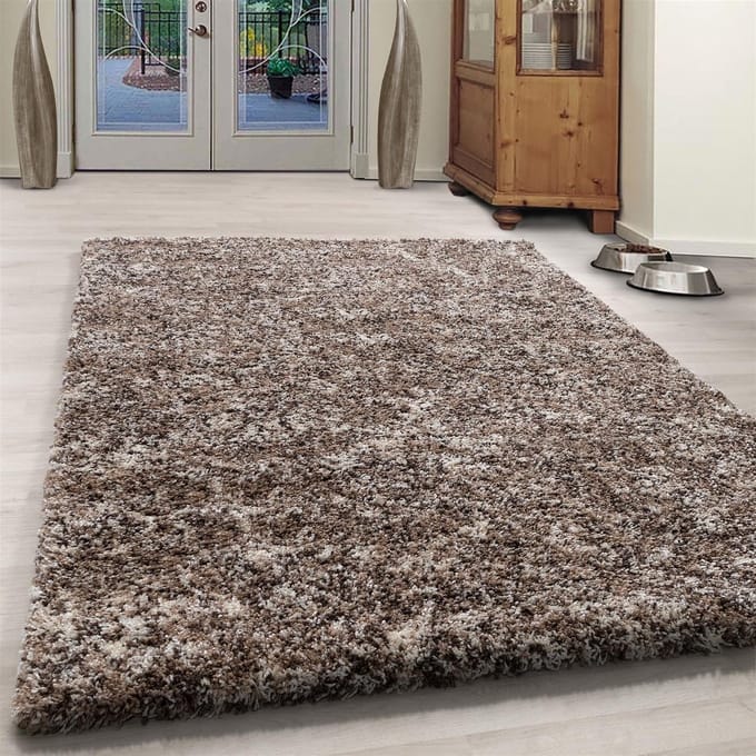 Flycarpets Lorium Vloerkleed - 200x290 cm - Beige/Mocca/Cream - Hoogpolig