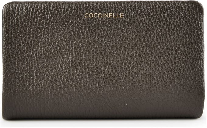 Coccinelle C-Me Softy Portemonnee Leder 16 cm - Dames - Staand formaat - fango