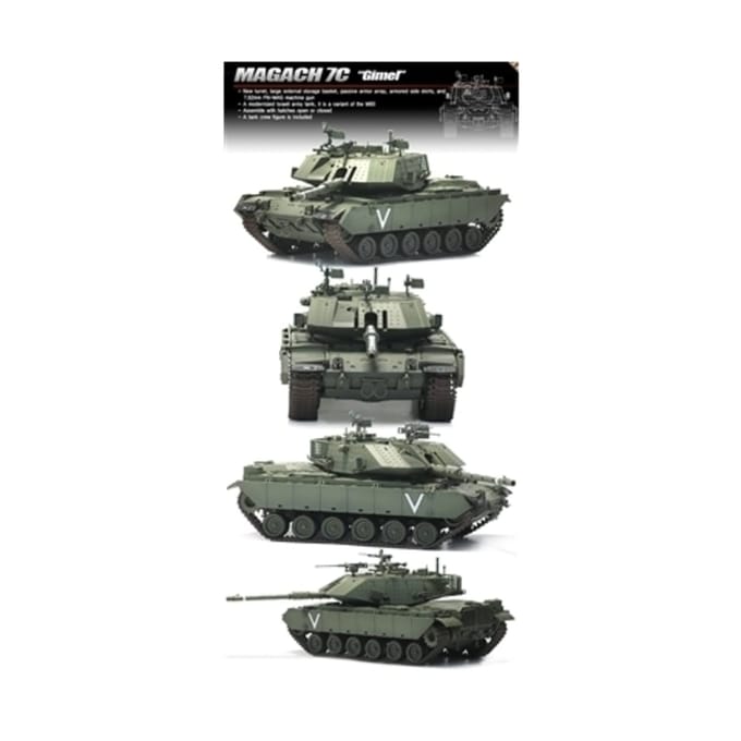 Academy Modelbouwpakket Militaire voertuigen - 13297 IDF Magach 7C - Gimel - M60 Tank Plastic - 1:35 - Modelbouw