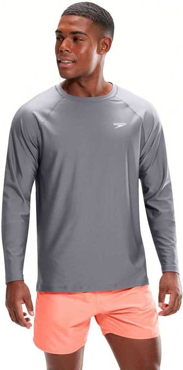 Speedo Rash Guard Met Lange Mouwen Grijs 8-9 Years Kinderen