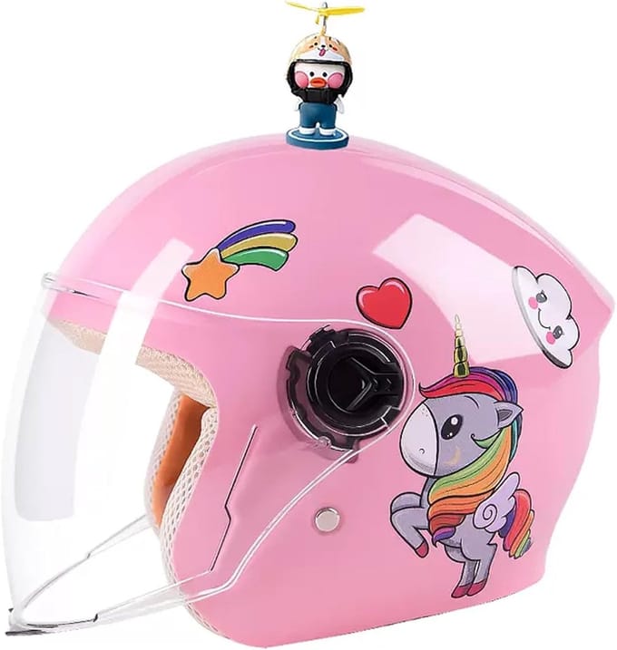 Kinder Motorhelm - Open Helm - Veilig Vervoer - ECE Goedgekeurd - 48-55 CM - Meerkleurig