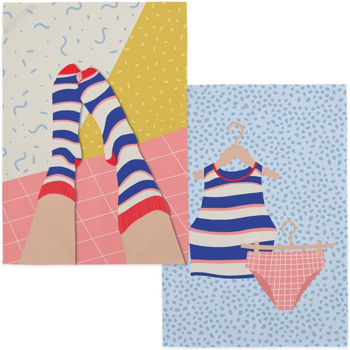 Set van 2 theedoeken Hole Sock | Aware
