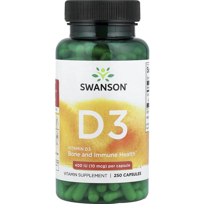 Vitamine D3, 400IE (10 mcg), 250 capsules
