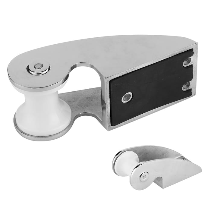 Support d'étrier d'ancre de bateau Marine Rouleau de levage d'étrave Acier inoxydable Roue en caoutchouc white