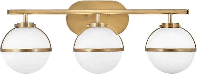 Hinkley LED Badkamerarmatuur Hollis | 3X E14 Max 40W | IP44 | Heritage Brass