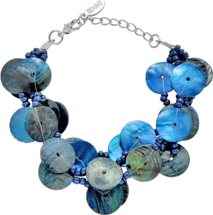 Behave - Armbandje schelp en kraaltjes - Zomertrend - Casual chic