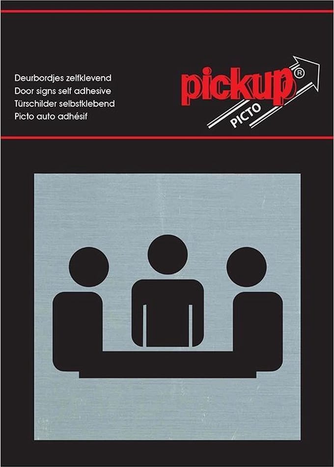 Pickup Route Alulook Alu Picto 80x80 mm - vergaderruimte