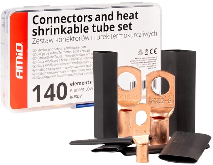 Connector- en Krimpkousset – 140-delige Kabeloog- en Krimpset
