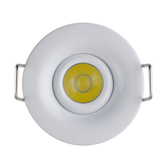 LED Veranda Spot Verlichting - Inbouw Rond 1W - Natuurlijk Wit 4200K - Mat Wit Aluminium - Ø41mm