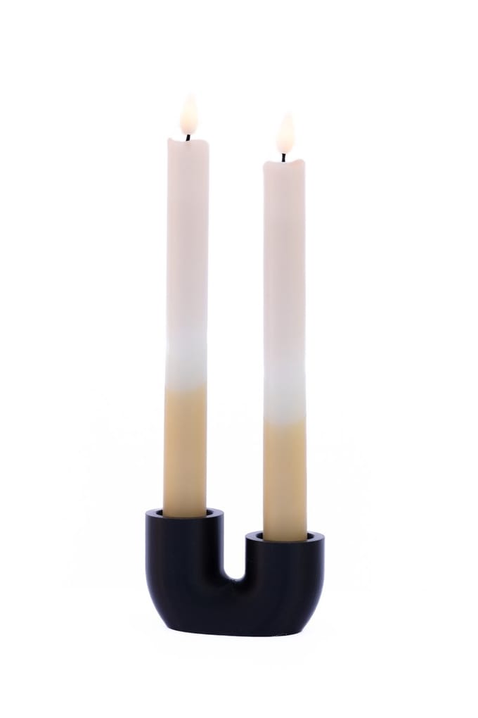BonLifestyle - Ledkaarsen - nr 39 - Ecru-Wit-Koper- 2 stuks