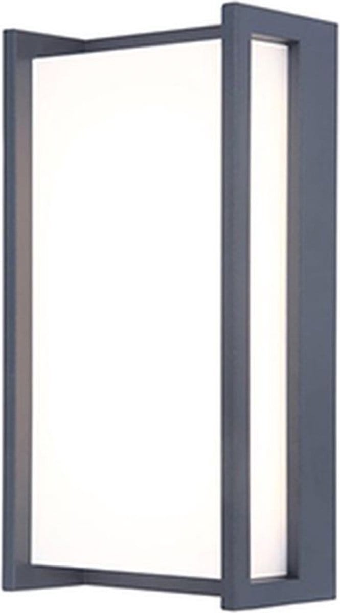 LUTEC - Qubo wandlamp voor buiten - LED - 4000K - Donkergrijs